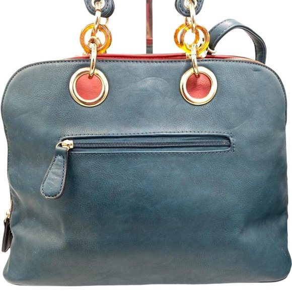 Teal Multifunctional Satchel Crossbody Shoulder Ba - Picture 3 of 16